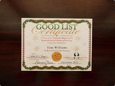 Good List Certificate
